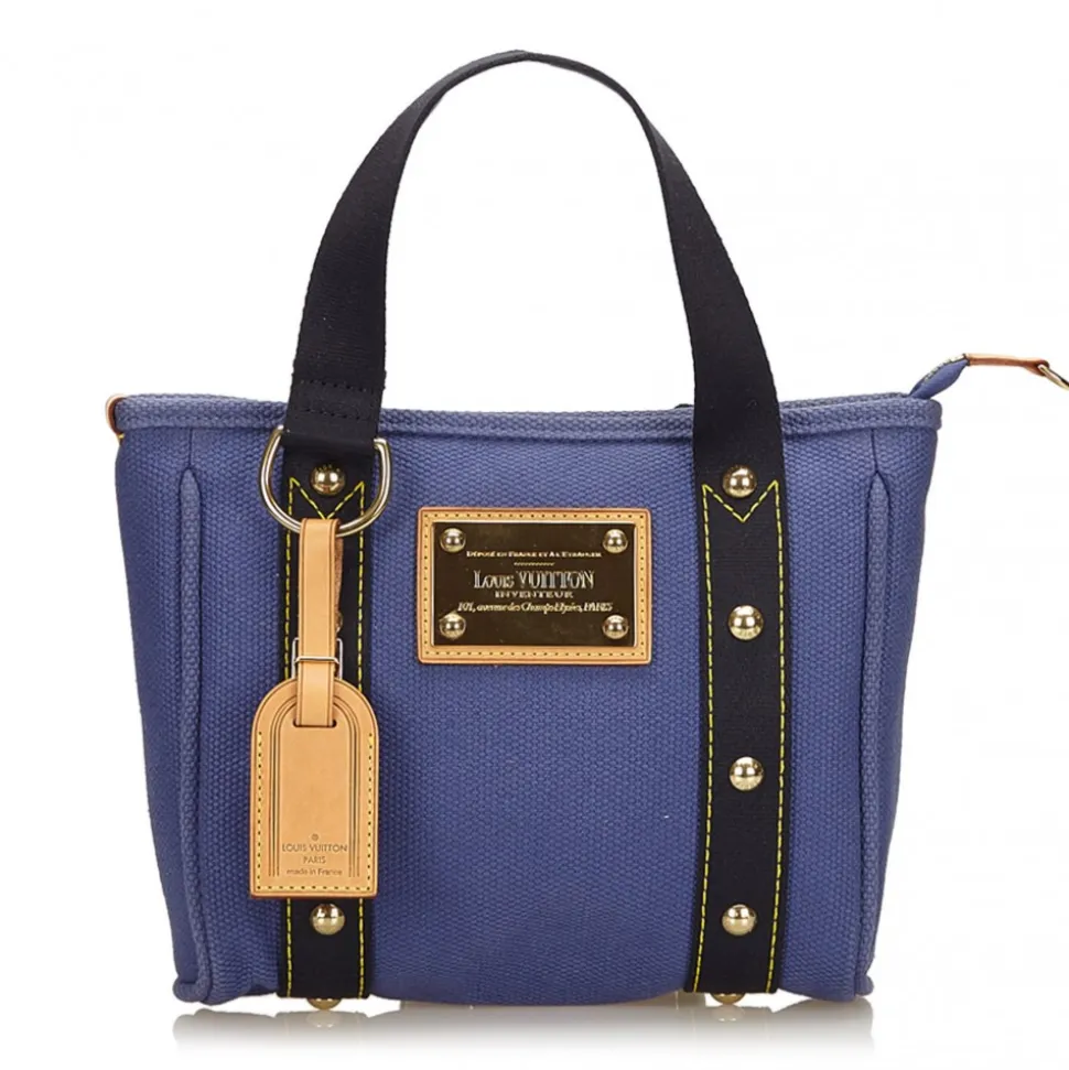 Louis Vuitton Vintage - Antigua Cabas PM Bag - Blue Black - Canvas and Leather Handbag - Luxury High Quality - Avvenice