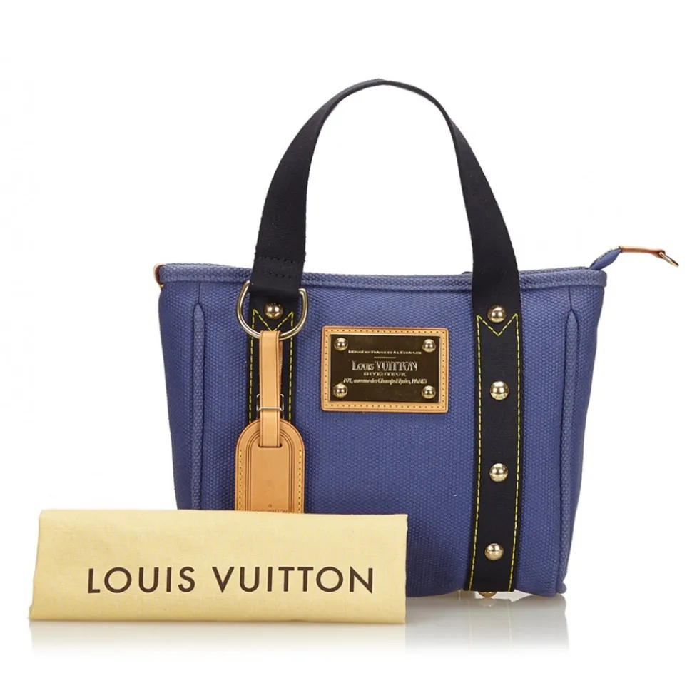 Louis Vuitton Vintage - Antigua Cabas PM Bag - Blue Black - Canvas and Leather Handbag - Luxury High Quality - Avvenice