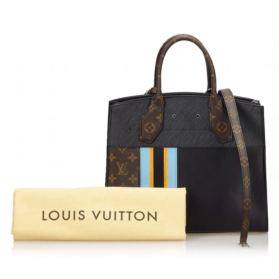 Louis Vuitton Vintage - City Steamer MM Bag - Black - Canvas Leather Calf Handbag - Luxury High Quality - Avvenice