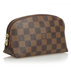 Louis Vuitton Vintage - Damier Ebene Cosmetic Pouch - Brown - Damier Canvas and Leather Handbag - Luxury High Quality - Avvenice
