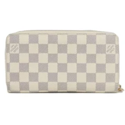 Louis Vuitton Vintage - Damier Azur Zippy Wallet - White Ivory Blue - Damier Leather Handbag - Luxury High Quality - Avvenice