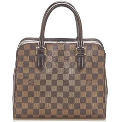 Louis Vuitton Vintage - Damier Ebene Triana - Brown - Damier Canvas and Calf Leather Handbag - Luxury High Quality - Avvenice