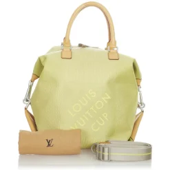 Louis Vuitton Vintage - Damier Geant Americas Cup Cube - Light Green Brown - Nylon and Leather Satchel - Luxury High Quality - Avvenice