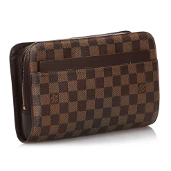 Louis Vuitton Vintage - Damier Ebene Pochette Saint Paul Pouch - Brown - Damier Canvas and Leather Pouch - Luxury High Quality - Avvenice