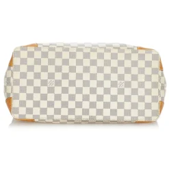 Louis Vuitton Vintage - Damier Azur Hampstead MM - White Blue - Damier Canvas and Calf Leather Tote Bag - Luxury High Quality - Avvenice