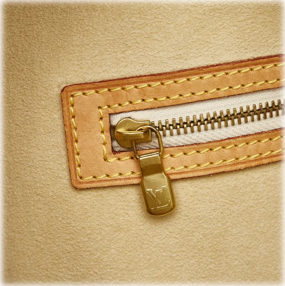 Louis Vuitton Vintage - Damier Azur Hampstead MM - White Blue - Damier Canvas and Calf Leather Tote Bag - Luxury High Quality - Avvenice