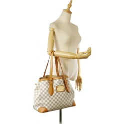 Louis Vuitton Vintage - Damier Azur Hampstead MM - White Blue - Damier Canvas and Calf Leather Tote Bag - Luxury High Quality - Avvenice