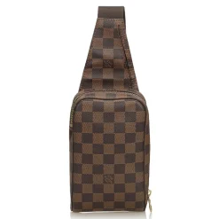 Louis Vuitton Vintage - Damier Ebene Geronimos Bag - Brown - Monogram Canvas and Leather Shoulder Bag - Luxury High Quality - Avvenice