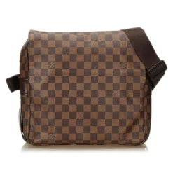 Louis Vuitton Vintage - Damier Ebene Naviglio Bag - Brown - Damier Canvas and Leather Handbag - Luxury High Quality - Avvenice
