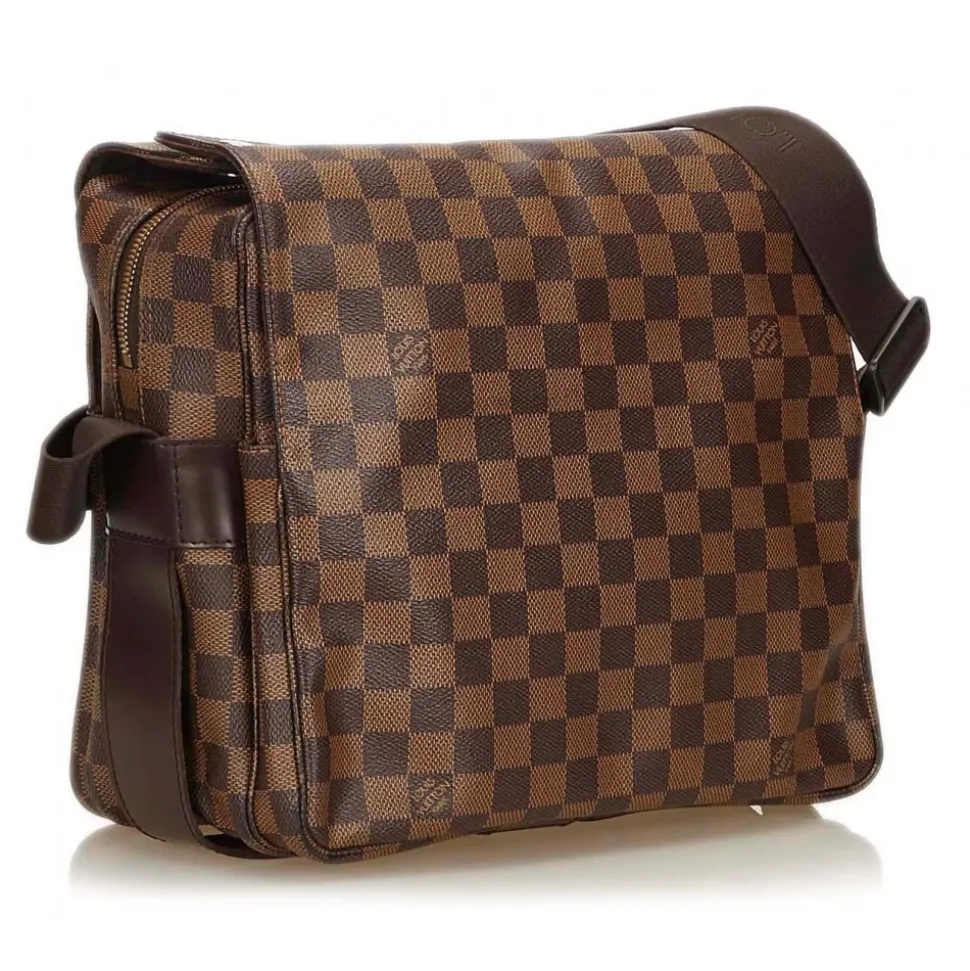 Louis Vuitton Vintage - Damier Ebene Naviglio Bag - Brown - Damier Canvas and Leather Handbag - Luxury High Quality - Avvenice