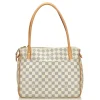 Louis Vuitton Vintage - Damier Azure Figheri PM Bag - White Ivory Blue - Damier Canvas and Leather Handbag - Luxury High Quality - Avvenice