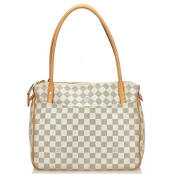 Louis Vuitton Vintage - Damier Azure Figheri PM Bag - White Ivory Blue - Damier Canvas and Leather Handbag - Luxury High Quality - Avvenice
