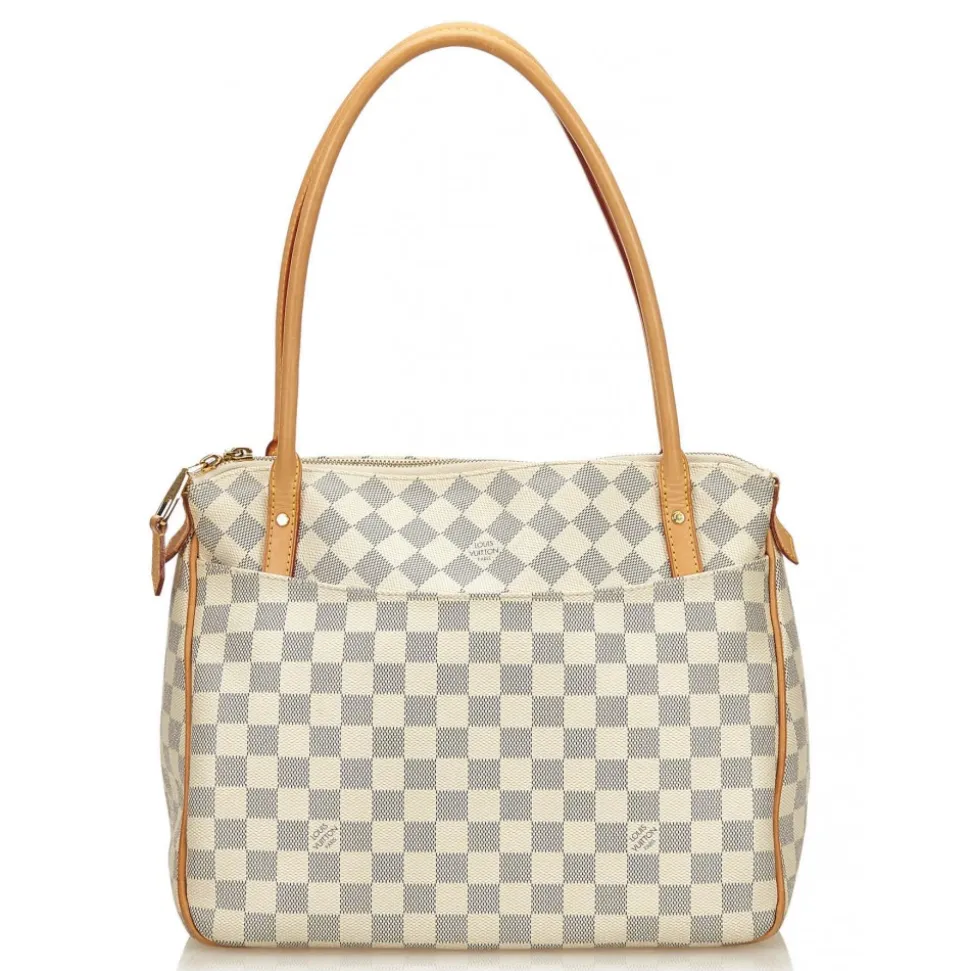 Louis Vuitton Vintage - Damier Azure Figheri PM Bag - White Ivory Blue - Damier Canvas and Leather Handbag - Luxury High Quality - Avvenice