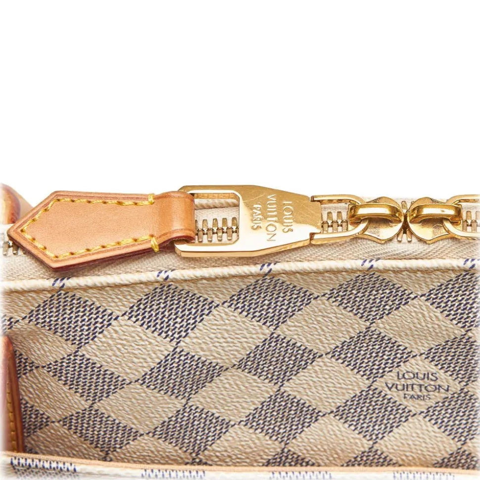 Louis Vuitton Vintage - Damier Azure Figheri PM Bag - White Ivory Blue - Damier Canvas and Leather Handbag - Luxury High Quality - Avvenice