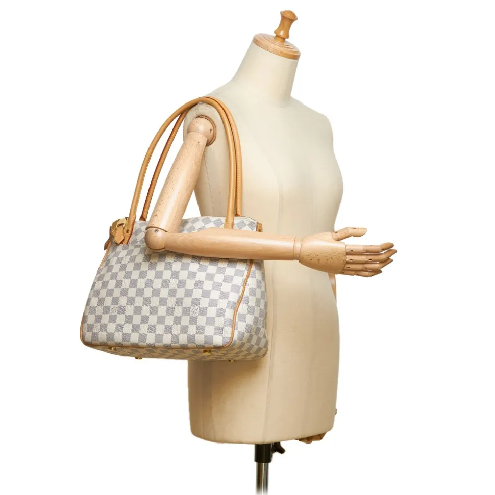 Louis Vuitton Vintage - Damier Azure Figheri PM Bag - White Ivory Blue - Damier Canvas and Leather Handbag - Luxury High Quality - Avvenice