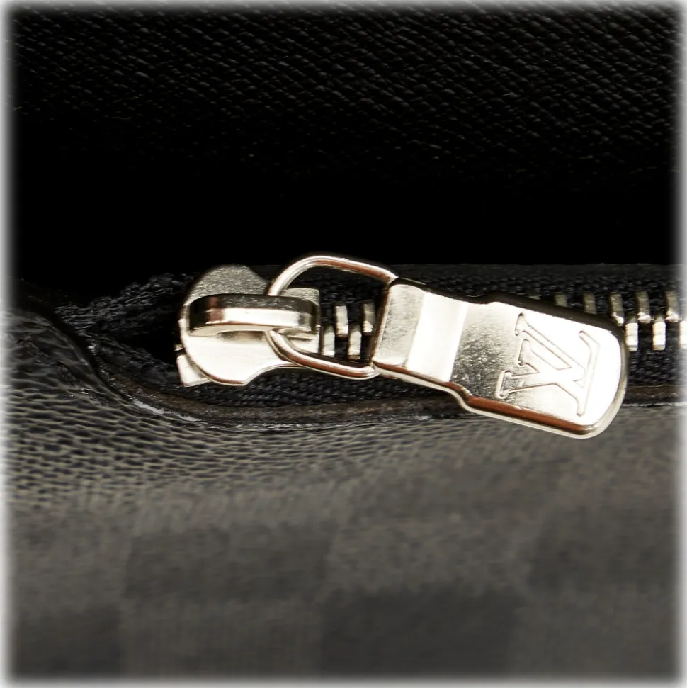 Louis Vuitton Vintage - Damier Graphite Pochette Homme Ceinture - Black Gray - Damier Canvas Belt Bag - Luxury High Quality - Avvenice