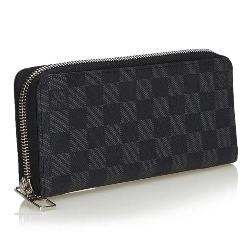 Louis Vuitton Vintage - Damier Graphite Vertical Zippy Wallet - Graphite - Damier Leather Wallet - Luxury High Quality - Avvenice