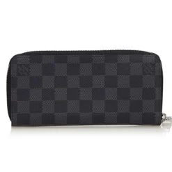 Louis Vuitton Vintage - Damier Graphite Vertical Zippy Wallet - Graphite - Damier Leather Wallet - Luxury High Quality - Avvenice