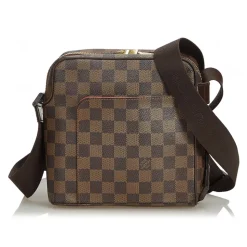 Louis Vuitton Vintage - Damier Ebene Olav PM Bag - Brown - Damier Canvas and Leather Handbag - Luxury High Quality - Avvenice