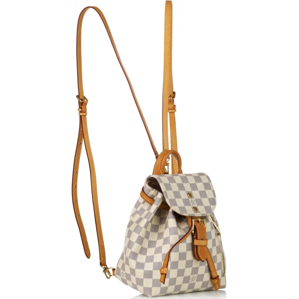 Louis Vuitton Vintage - Damier Azur Sperone BB - White Blue - Leather Backpack - Luxury High Quality - Avvenice