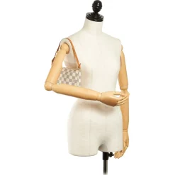 Louis Vuitton Vintage - Damier Azur Pochette Accessoires - White Blue - Leather Handbag - Luxury High Quality - Avvenice