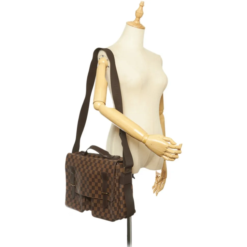 Louis Vuitton Vintage - Damier Ebene Broadway - Brown - Damier Canvas and Calf Leather Crossbody Bag - Luxury High Quality - Avvenice