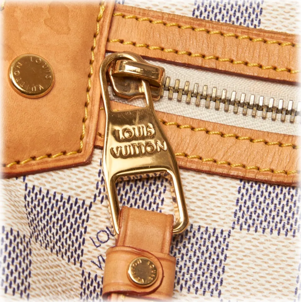 Louis Vuitton Vintage - Damier Azur Evora MM Bag - White Ivory Blue - Damier Leather Handbag - Luxury High Quality - Avvenice