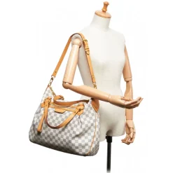 Louis Vuitton Vintage - Damier Azur Evora MM Bag - White Ivory Blue - Damier Leather Handbag - Luxury High Quality - Avvenice
