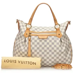 Louis Vuitton Vintage - Damier Azur Evora MM Bag - White Ivory Blue - Damier Leather Handbag - Luxury High Quality - Avvenice