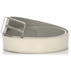 Louis Vuitton Vintage - Damier Infini Belt - White Silver - Leather Belt - Luxury High Quality - Avvenice