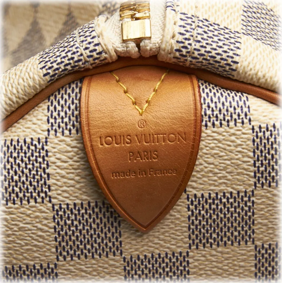 Louis Vuitton Vintage - Damier Azur Keepall 50 Bag - White Ivory Blue - Damier Leather Handbag - Luxury High Quality - Avvenice