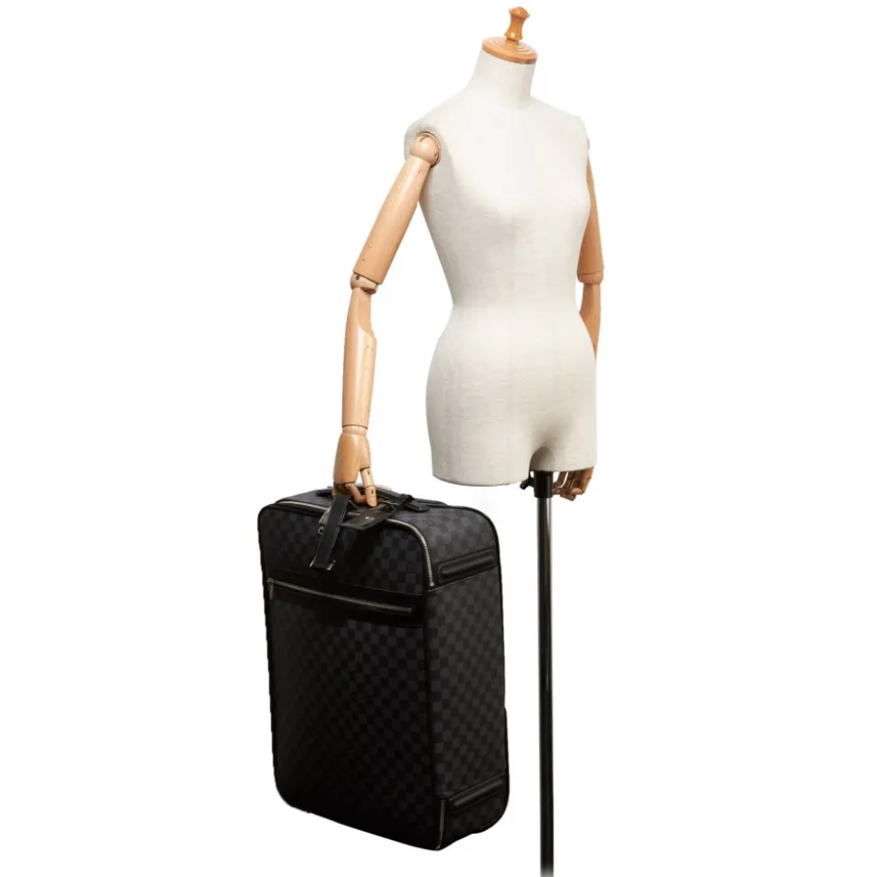 Louis Vuitton Vintage - Damier Graphite Pegase 55 - Black Gray - Damier Canvas and Leather Trolley - Luxury High Quality - Avvenice