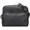 Louis Vuitton Vintage - Damier Graphite Sac Leoh Bag - Black Gray - Damier Canvas and Leather Handbag - Luxury High Quality - Avvenice