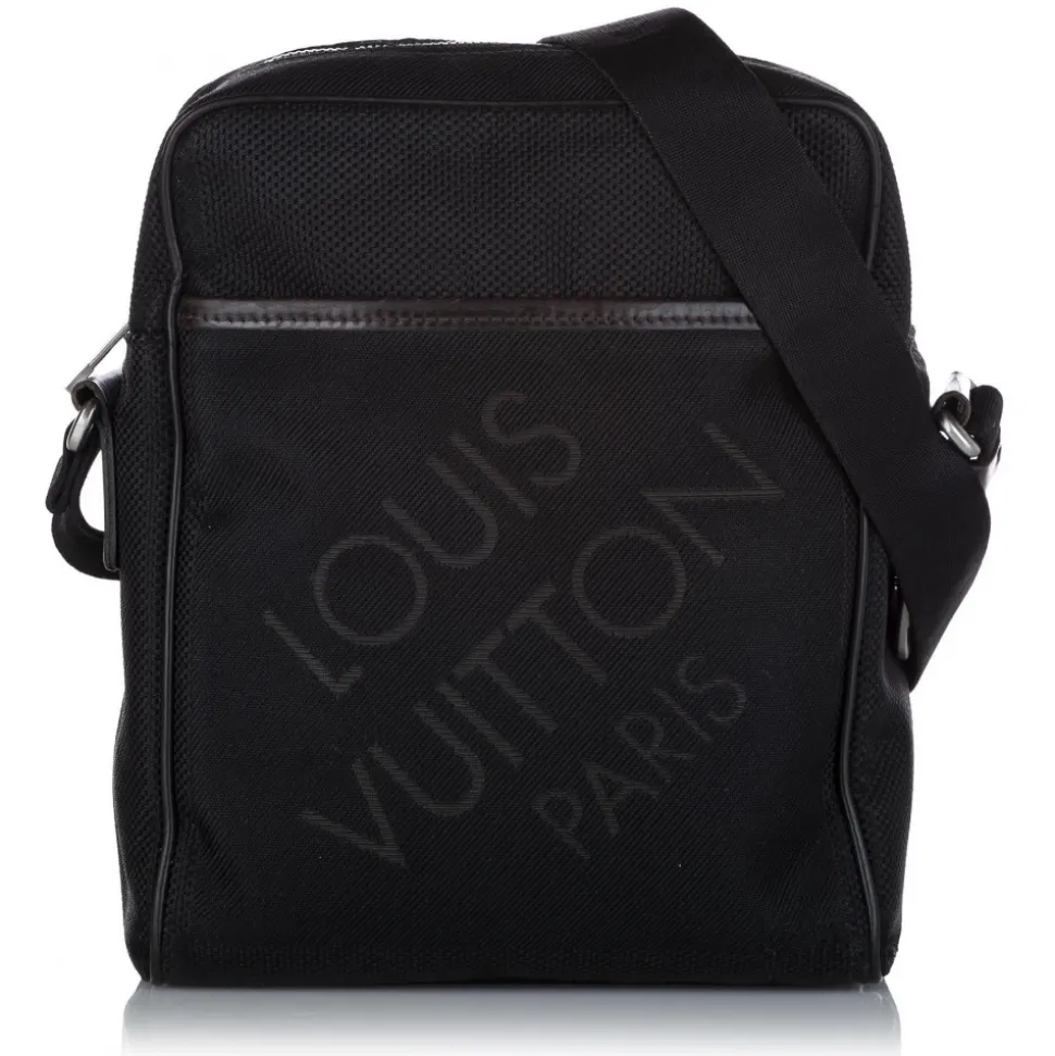 Louis Vuitton Vintage - Damier Geant Citadin - Black - Fabric Canvas and Calf Leather Crossbody Bag - Luxury High Quality - Avvenice