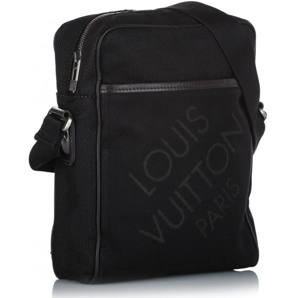 Louis Vuitton Vintage - Damier Geant Citadin - Black - Fabric Canvas and Calf Leather Crossbody Bag - Luxury High Quality - Avvenice