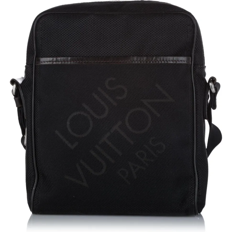 Louis Vuitton Vintage - Damier Geant Citadin - Black - Fabric Canvas and Calf Leather Crossbody Bag - Luxury High Quality - Avvenice