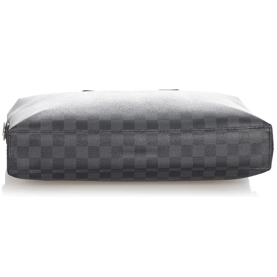 Louis Vuitton Vintage - Damier Graphite Porte Documents Black Gray - Canvas and Calf Leather Business Bag - Luxury High Quality - Avvenice
