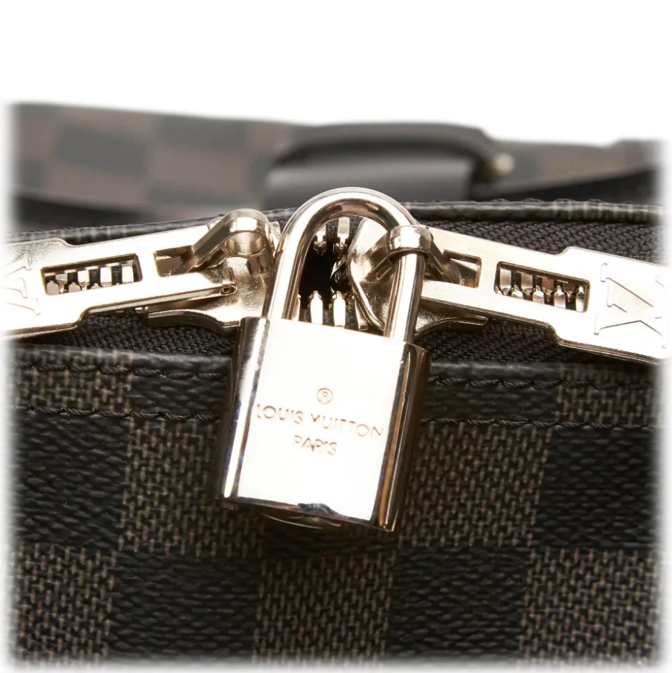 Louis Vuitton Vintage - Damier Graphite Keepall Bandouliere 55 Bag - Black Gray - Leather Handbag - Luxury High Quality - Avvenice