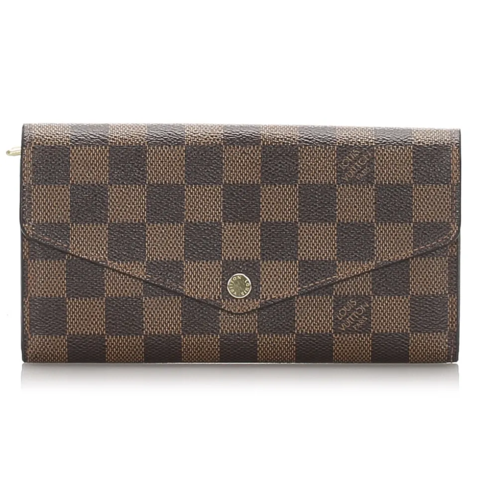 Louis Vuitton Vintage - Damier Ebene Sarah NM Wallet - Brown - Leather Wallet - Luxury High Quality - Avvenice