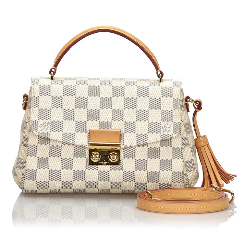 Louis Vuitton Vintage - Damier Azur Croisette Bag - White Ivory Blue - Damier Leather Handbag - Luxury High Quality - Avvenice