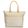 Louis Vuitton Vintage - Damier Azure Saleya GM Bag - White Ivory Blue - Damier Canvas and Leather Handbag - Luxury High Quality - Avvenice
