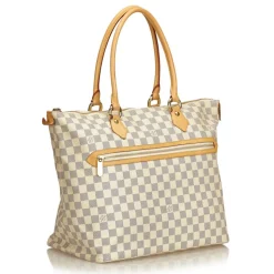 Louis Vuitton Vintage - Damier Azure Saleya GM Bag - White Ivory Blue - Damier Canvas and Leather Handbag - Luxury High Quality - Avvenice