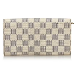 Louis Vuitton Vintage - Damier Azur Sarah Wallet - White Ivory Blue - Damier Leather Handbag - Luxury High Quality - Avvenice