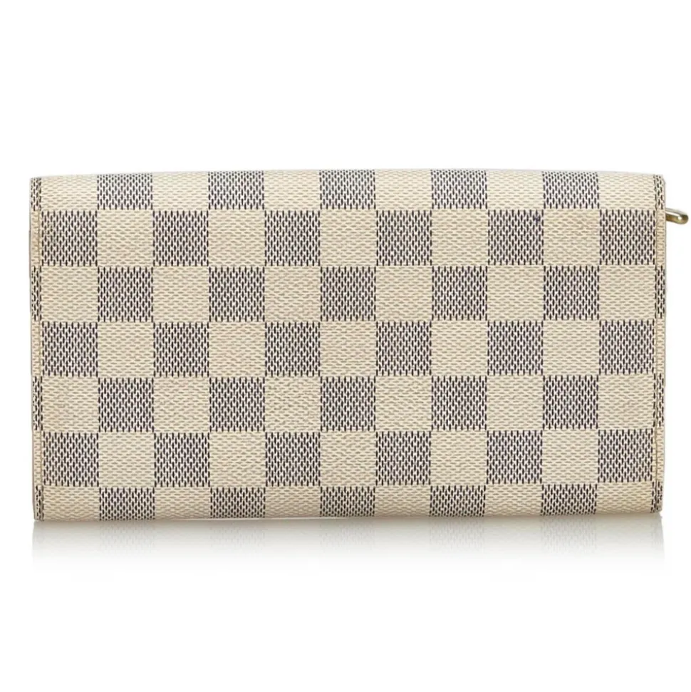 Louis Vuitton Vintage - Damier Azur Sarah Wallet - White Ivory Blue - Damier Leather Handbag - Luxury High Quality - Avvenice
