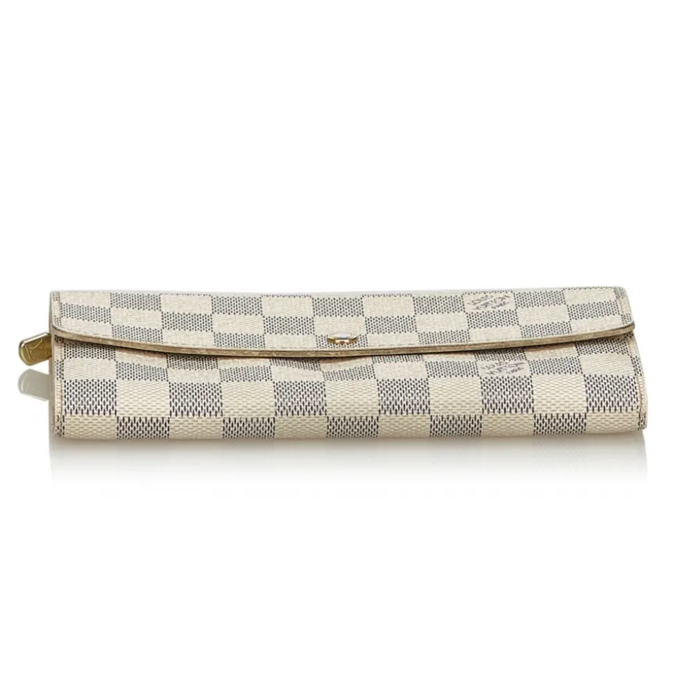 Louis Vuitton Vintage - Damier Azur Sarah Wallet - White Ivory Blue - Damier Leather Handbag - Luxury High Quality - Avvenice