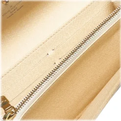 Louis Vuitton Vintage - Damier Azur Sarah Wallet - White Ivory Blue - Damier Leather Handbag - Luxury High Quality - Avvenice