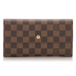 Louis Vuitton Vintage - Damier Ebene Porte Monnaie Credit Wallet - Brown - Damier Leather Wallet - Luxury High Quality - Avvenice