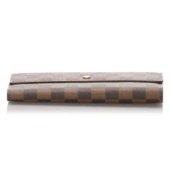 Louis Vuitton Vintage - Damier Ebene Porte Monnaie Credit Wallet - Brown - Damier Leather Wallet - Luxury High Quality - Avvenice