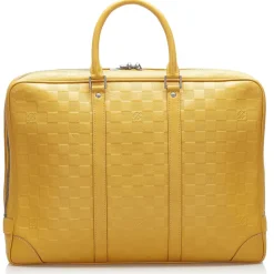 Louis Vuitton Vintage - Damier Infini Porte-Documents Voyage Mustard - Damier Canvas and Calf Leather Bag - Luxury High Quality - Avvenice