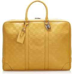 Louis Vuitton Vintage - Damier Infini Porte-Documents Voyage Mustard - Damier Canvas and Calf Leather Bag - Luxury High Quality - Avvenice